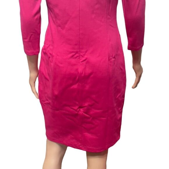 Boston Proper Cutout Fuschia Pink Sheath Dress SMALL NWT - Picture 8 of 15